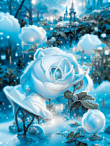 Diamond painting Fantasie rozen tuin