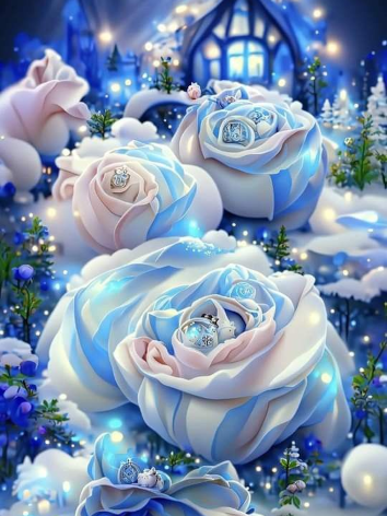 Diamond painting fantasie rozen
