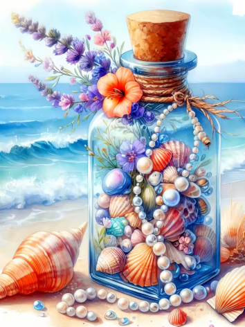 Diamond painting Strand flesje parels